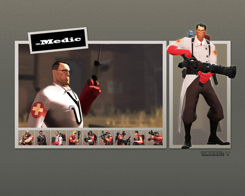 The Medic character from Team Fortress 2