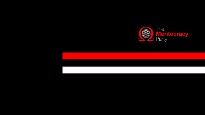 The Meritocracy Party Logo — Black
