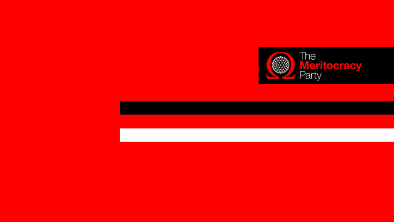 The Meritocracy Party Logo — Red
