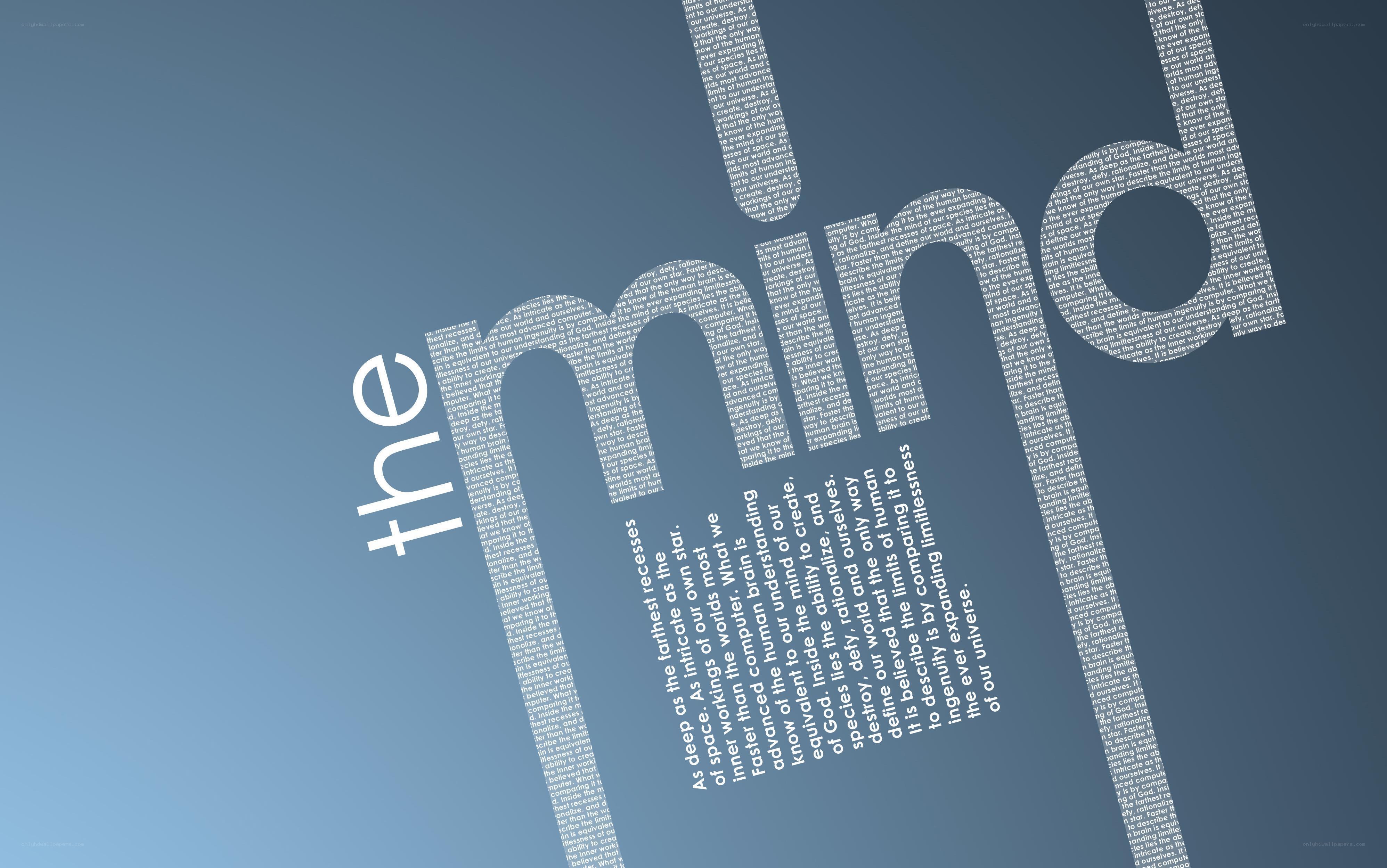 the mind text art
