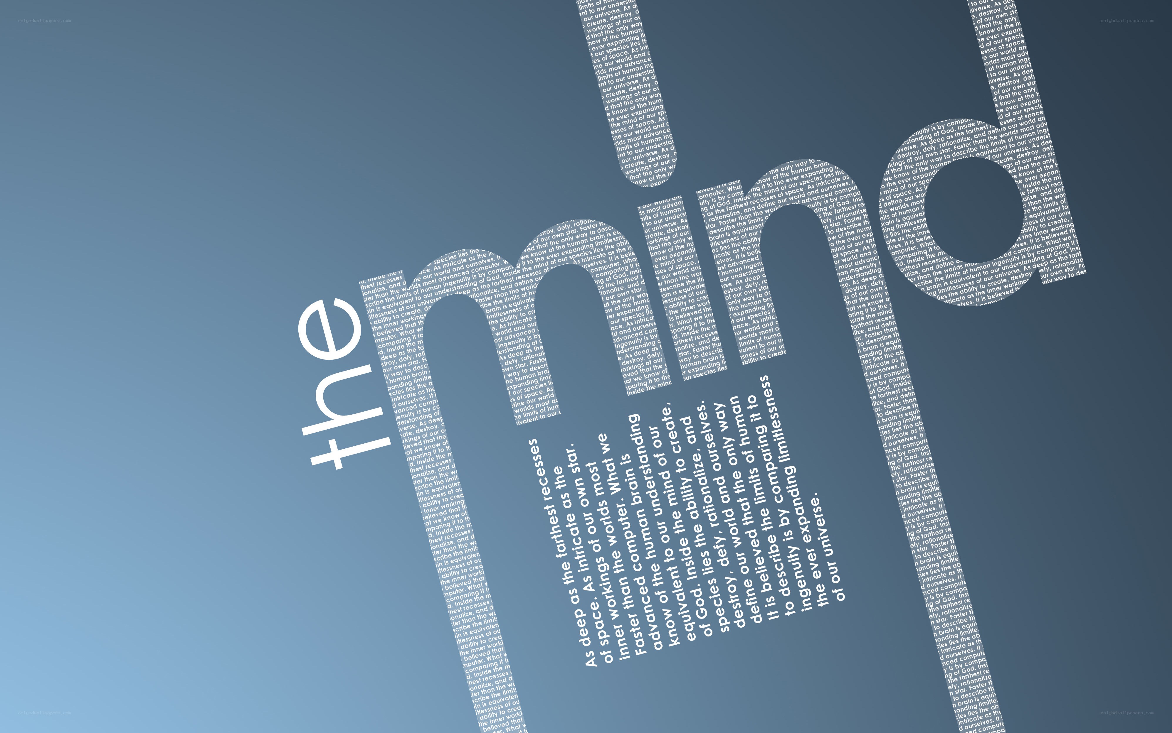the mind text art