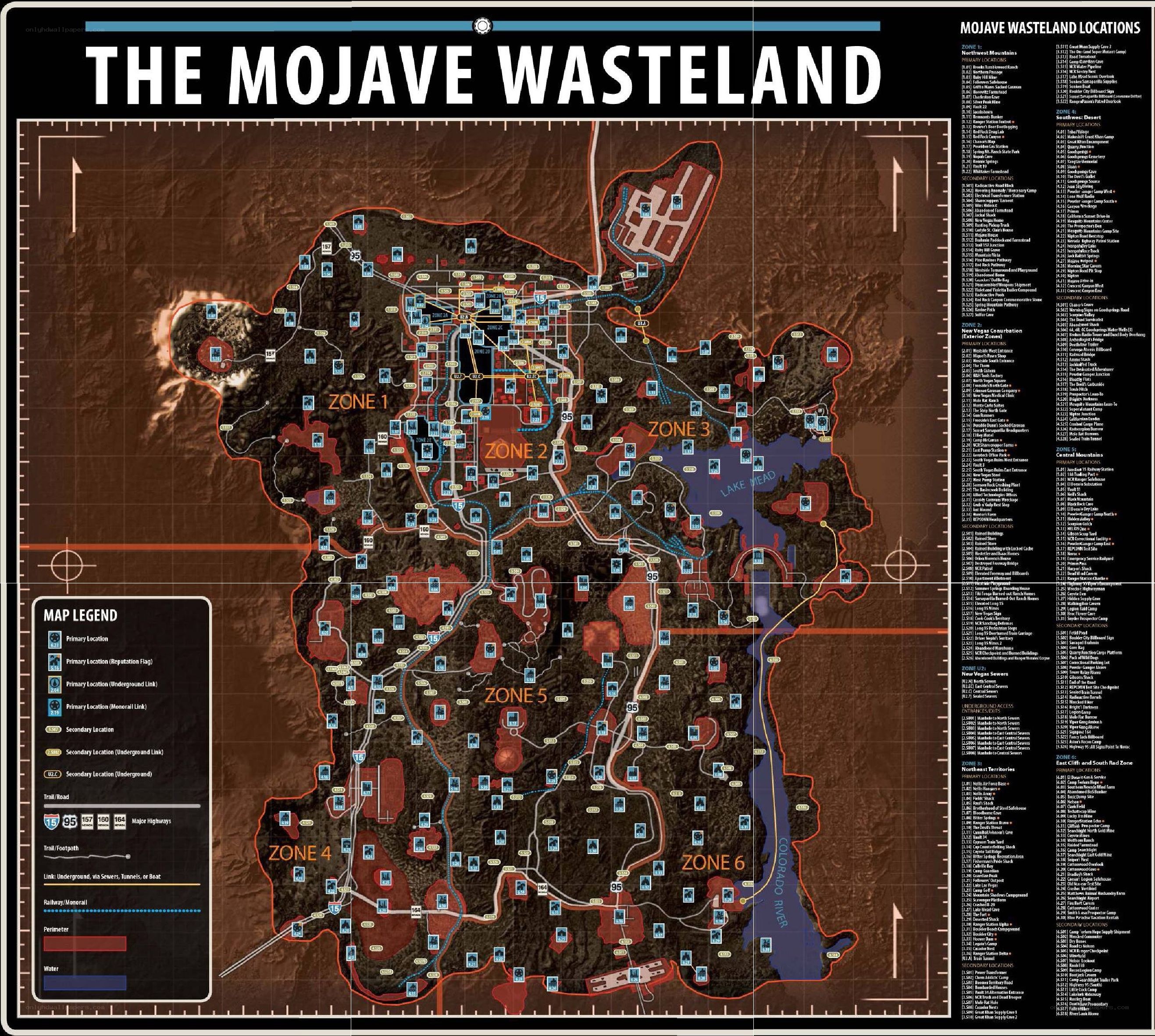 The Mojave Wasteland Map