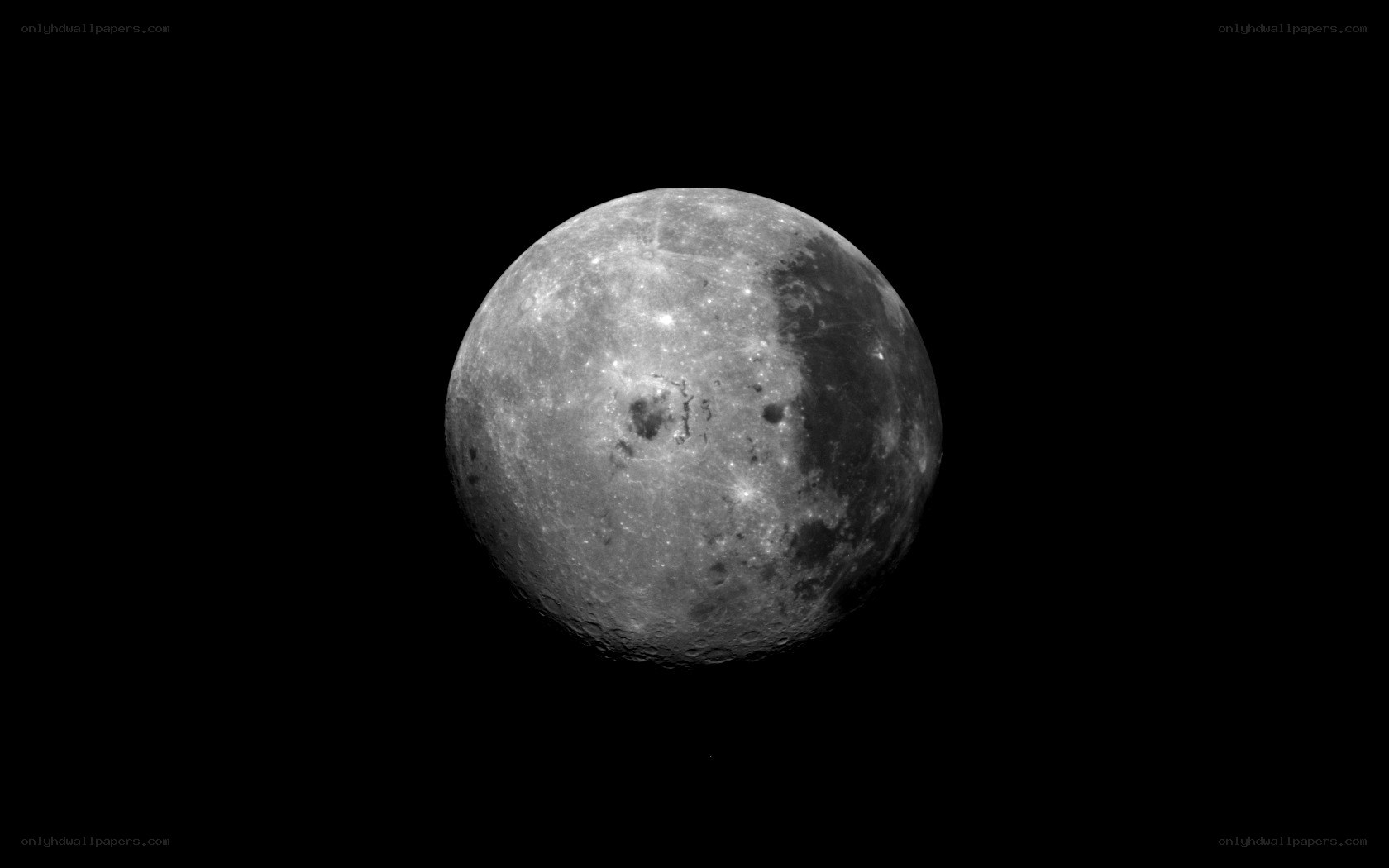 The Moon in Black and White