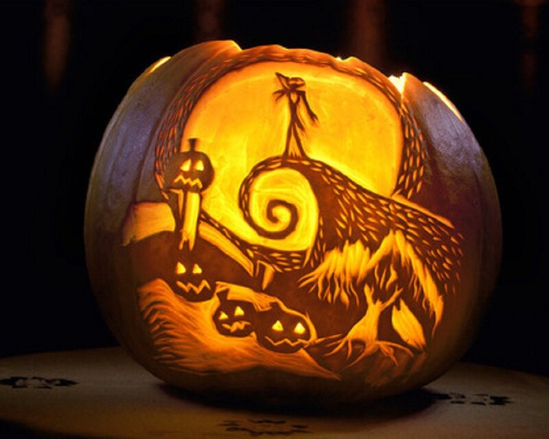 The Nightmare Before Christmas pumpkin carving