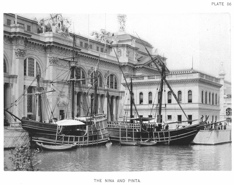 The Nina and Pinta ships