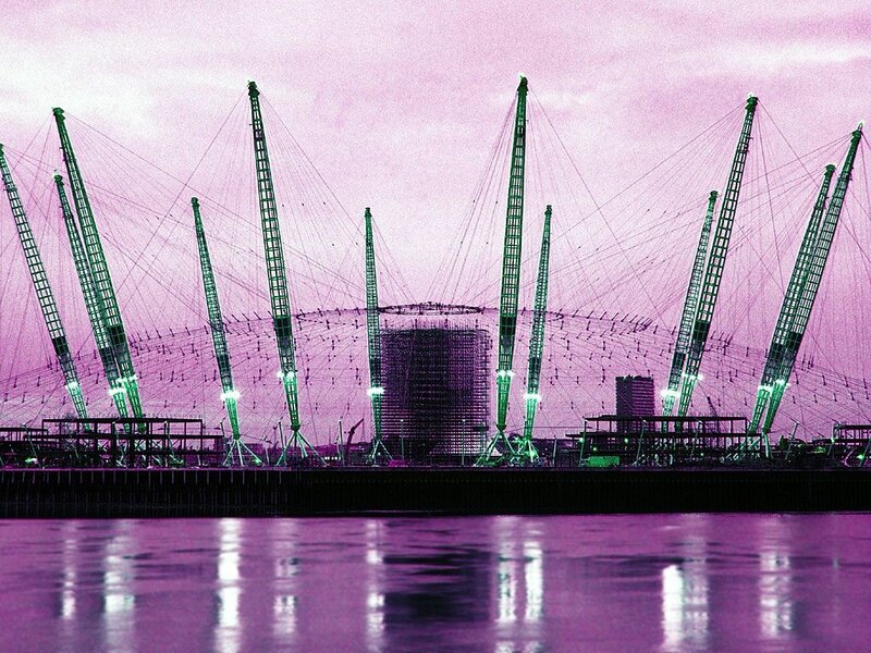 The O2 Arena at dusk