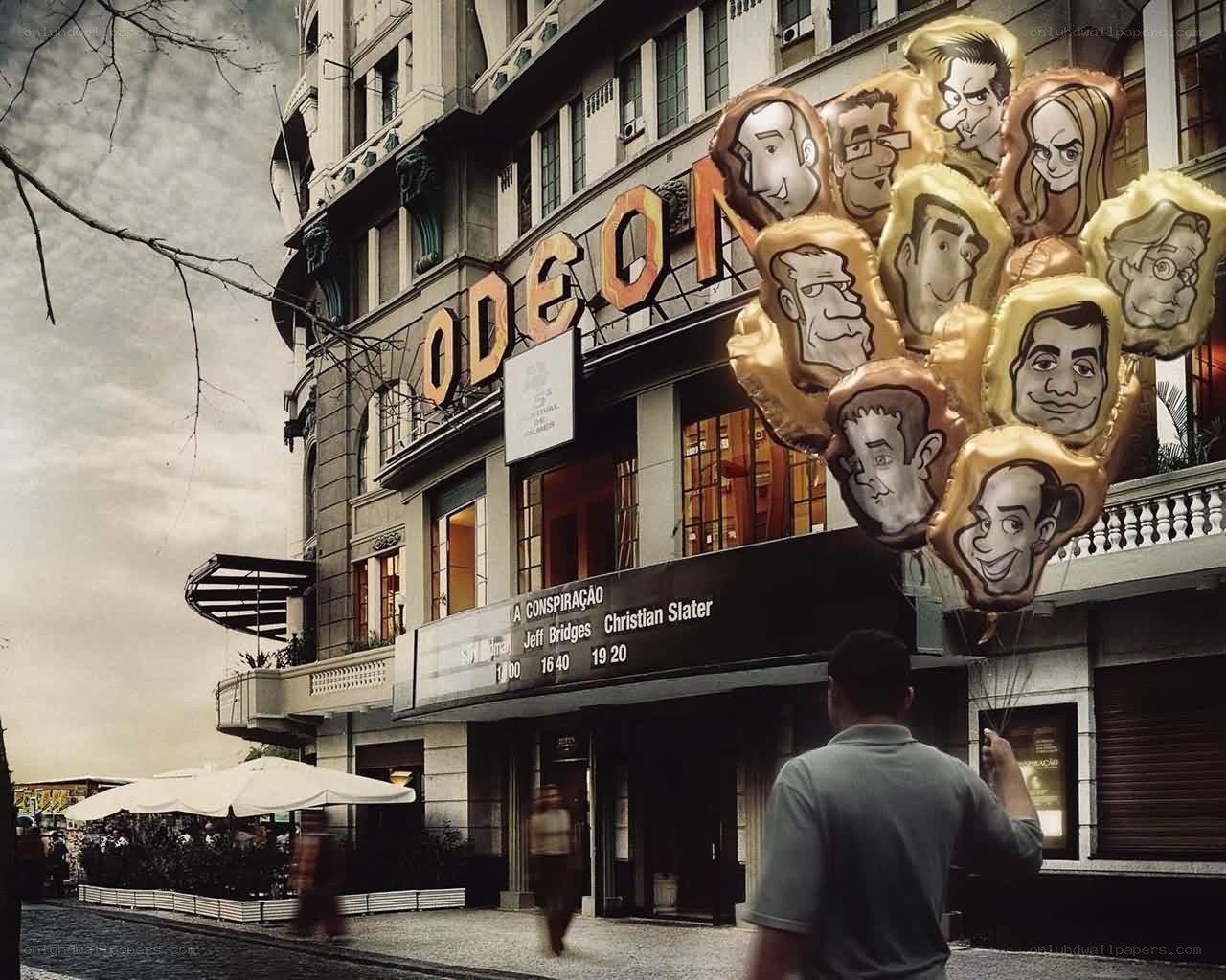 The Odeon Theater with Balloons