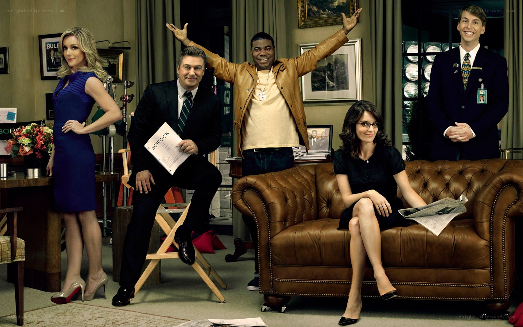 The Office cast in office setting