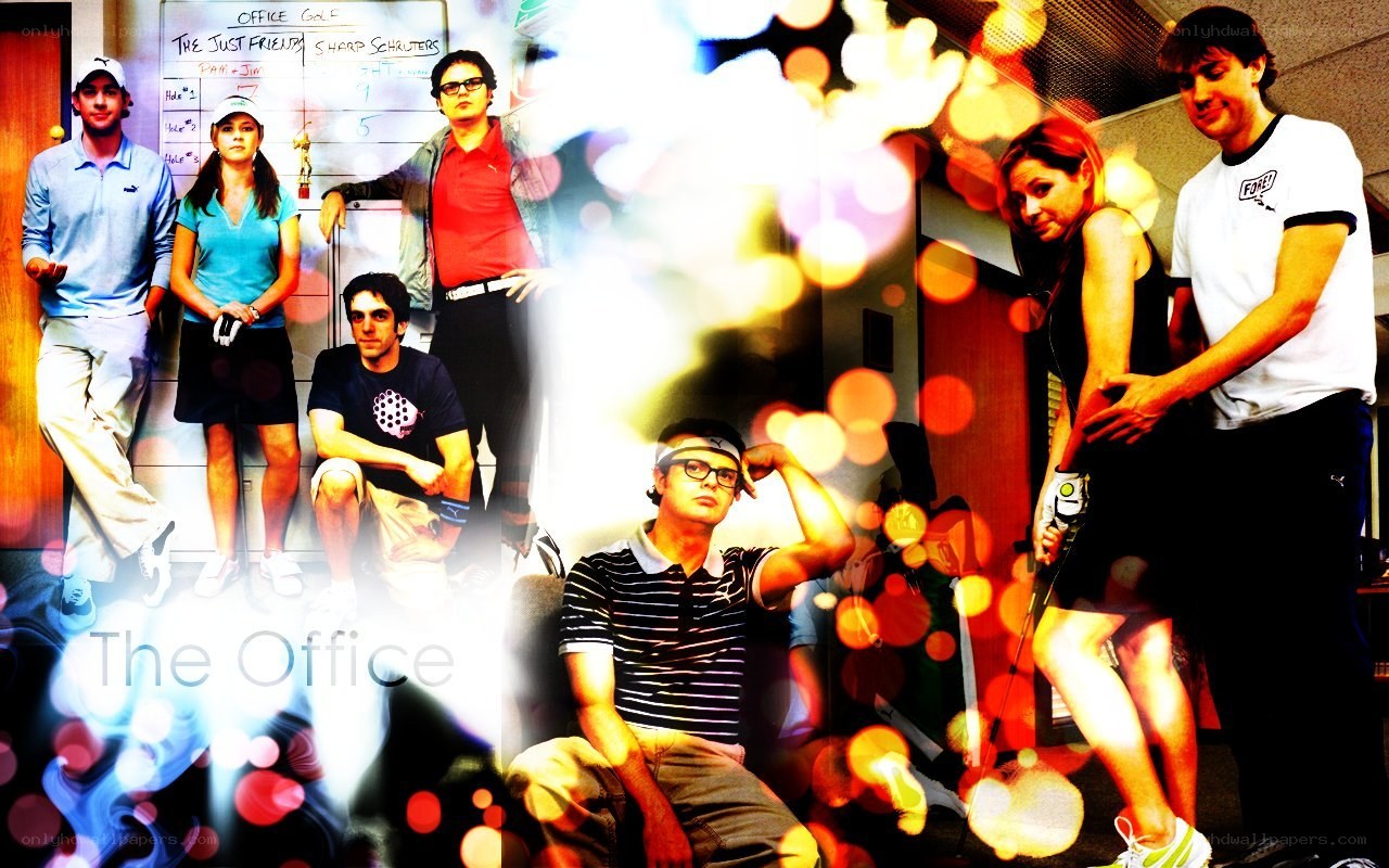 The Office golf team collage