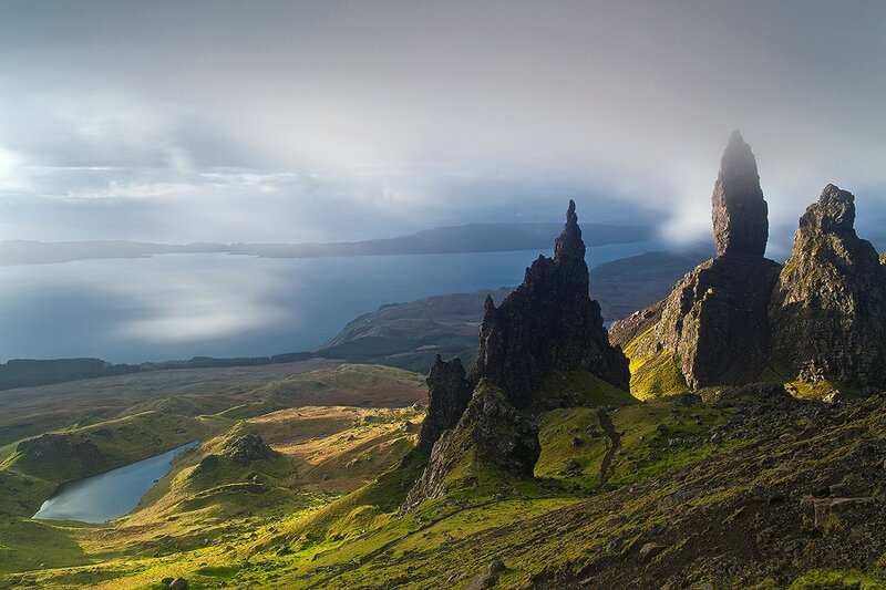 The Old Man of Storr — Green, Dramatic
