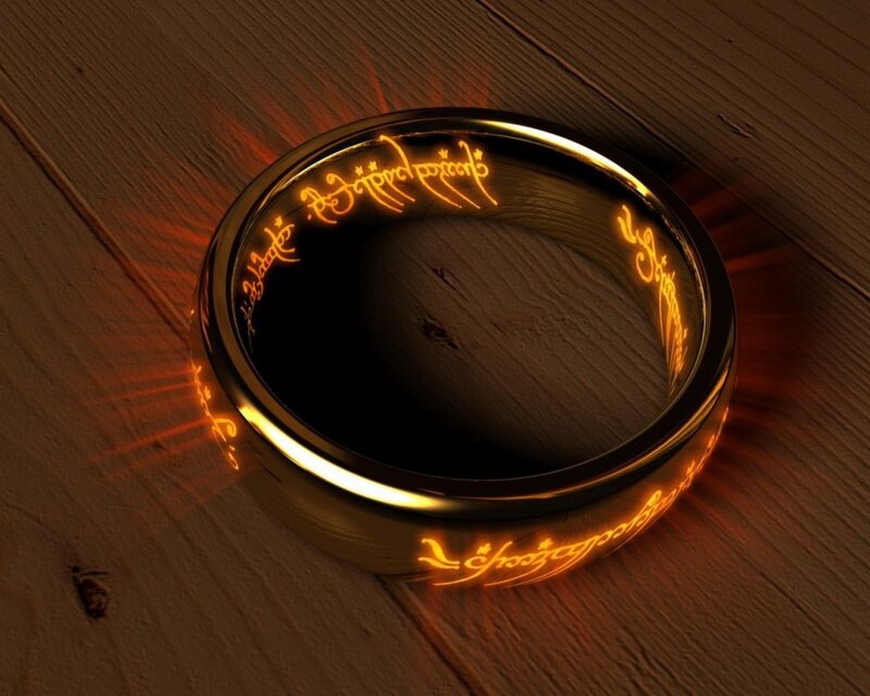 The One Ring glowing
