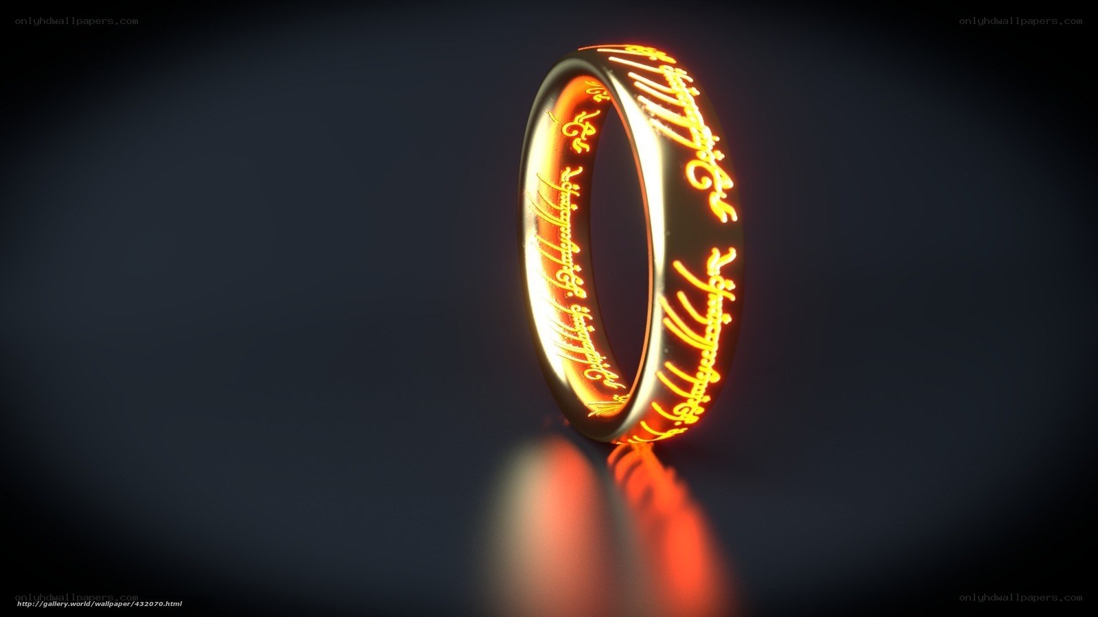 The One Ring glowing