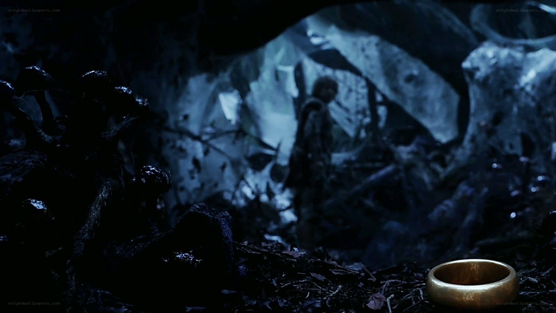 The One Ring in a dark cave