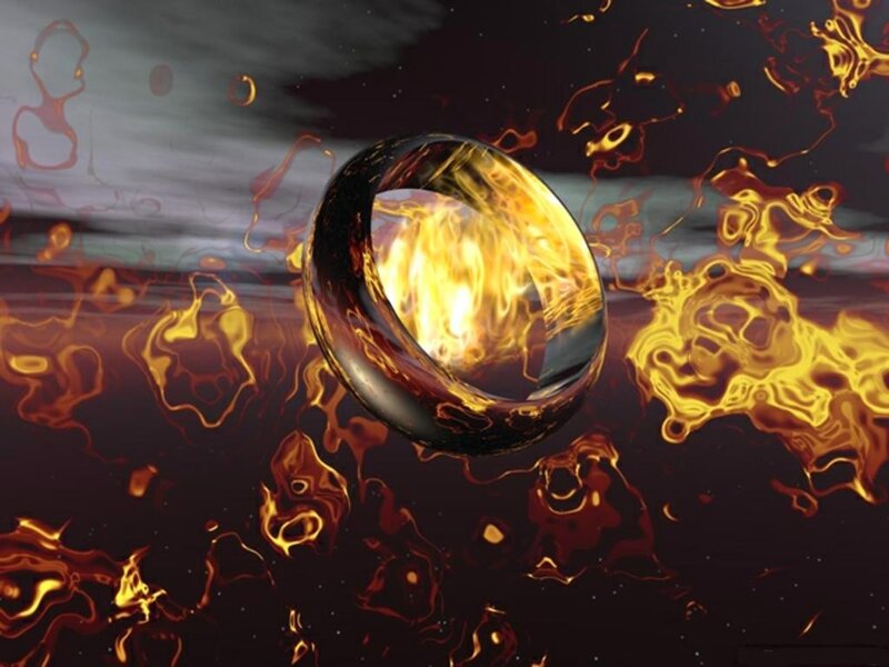 The One Ring in the fire