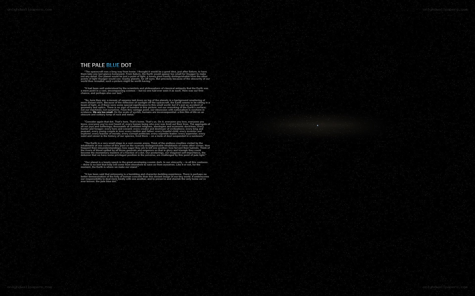 The Pale Blue Dot
