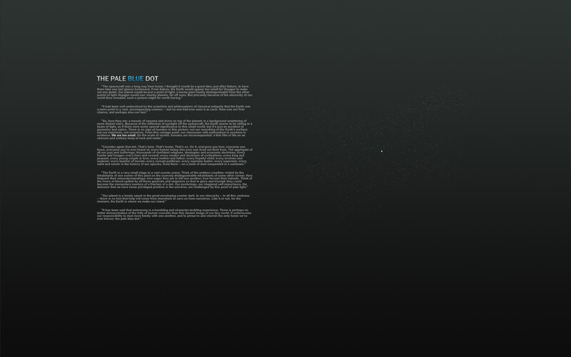 The Pale Blue Dot