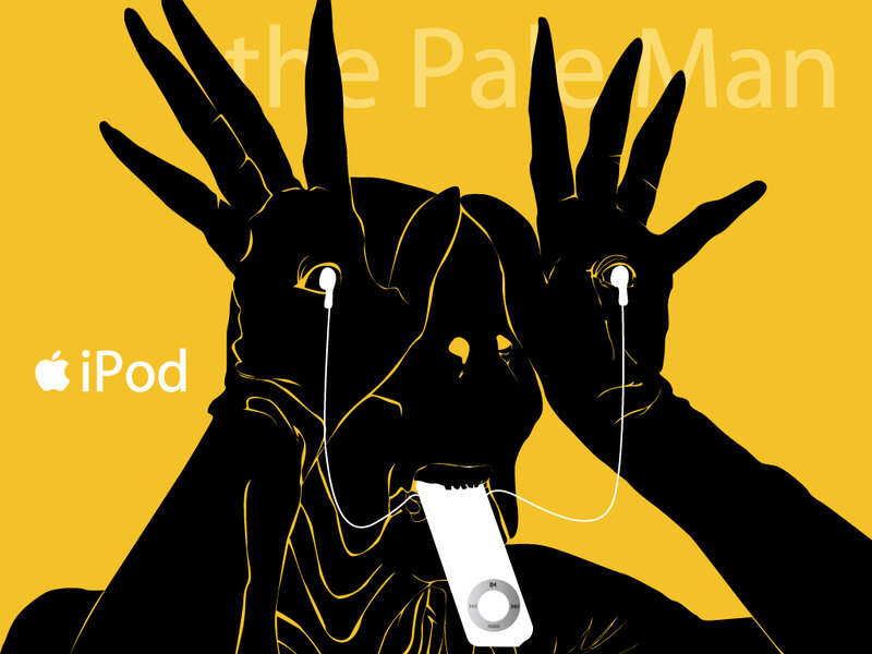 The Pale Man with iPod