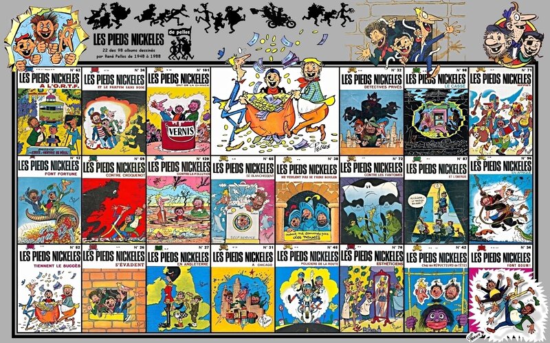 The Pieds Nickelés comic book covers