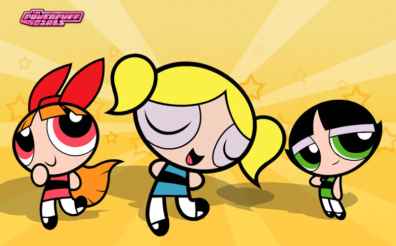 The Powerpuff Girls in action