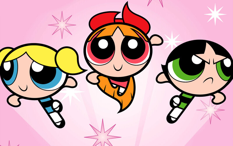 The Powerpuff Girls in action