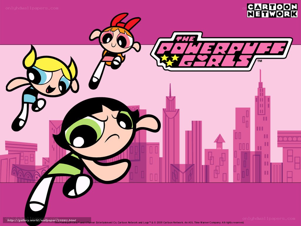 The Powerpuff Girls in action