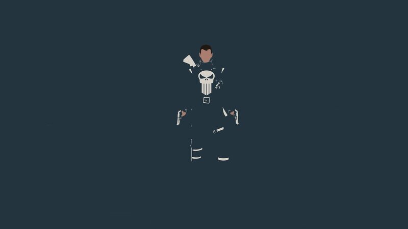 The Punisher Character — Dark Blue