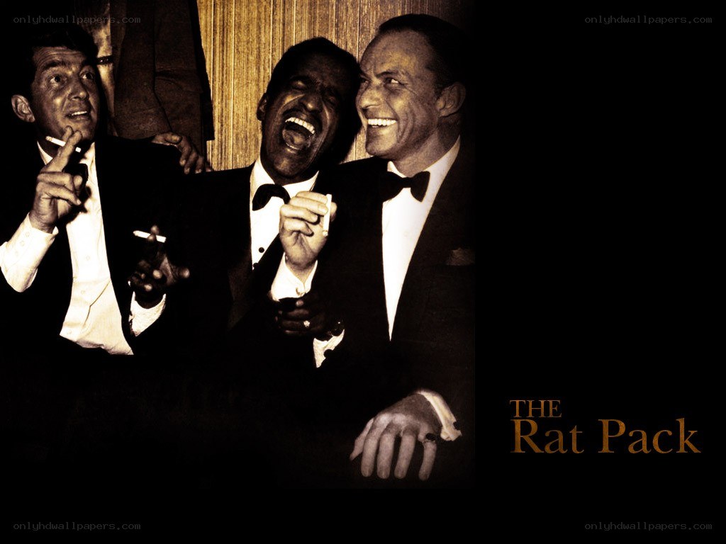 The Rat Pack laughing together