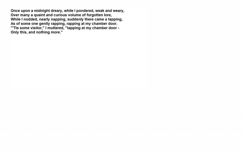 The Raven poem excerpt