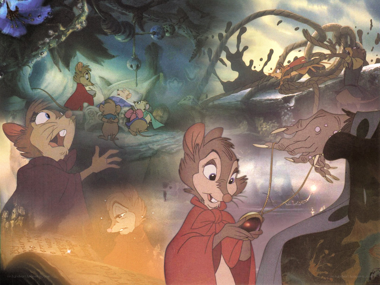The Rescuers in a cave