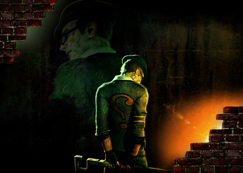 The Riddler Character — Green, Dramatic, Night