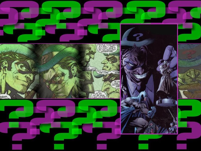 The Riddler comic collage