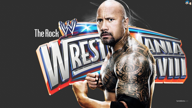 The Rock in Wrestling Pose