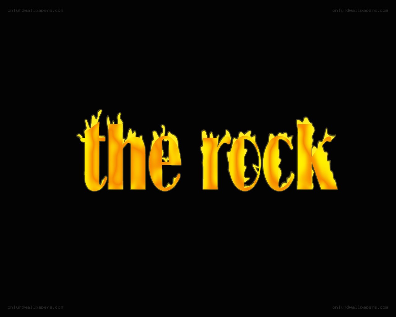 the rock text logo