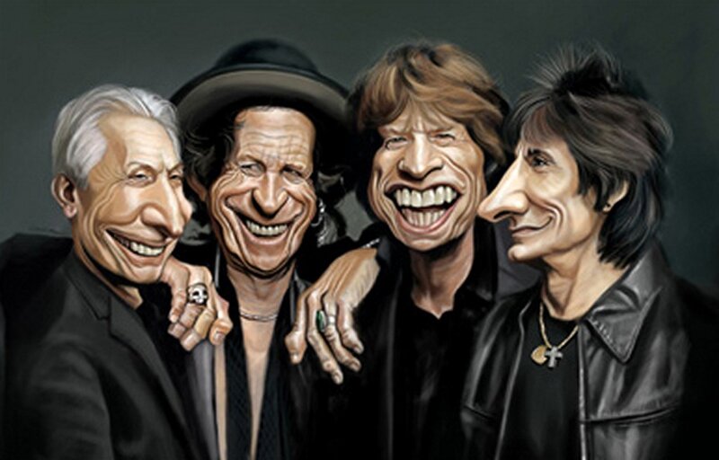 The Rolling Stones caricature