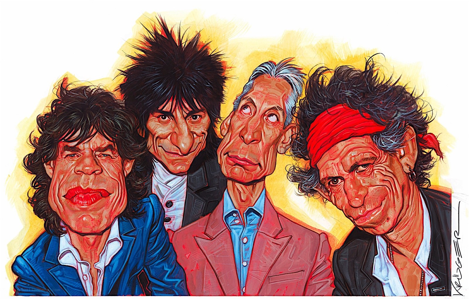 The Rolling Stones caricature