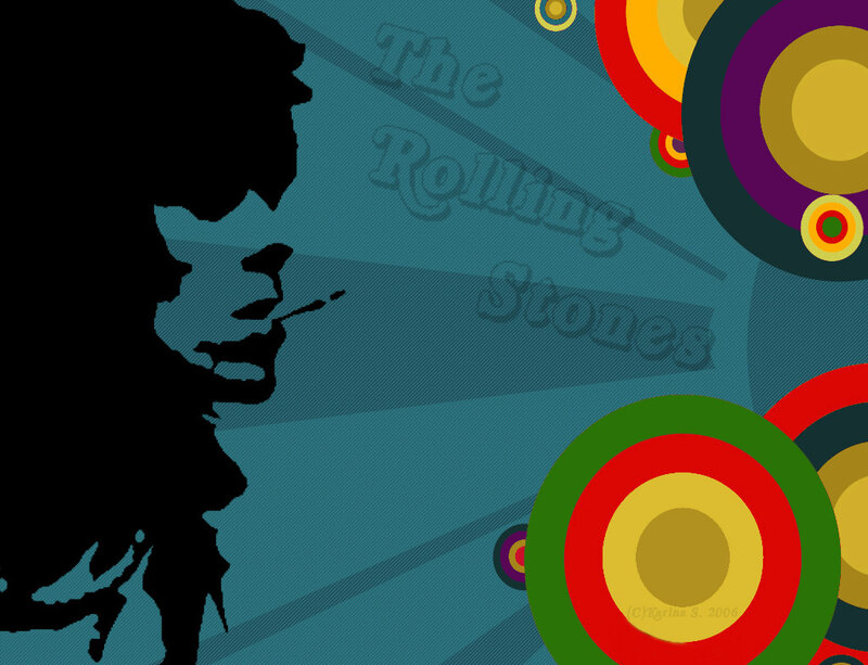 The Rolling Stones silhouette art