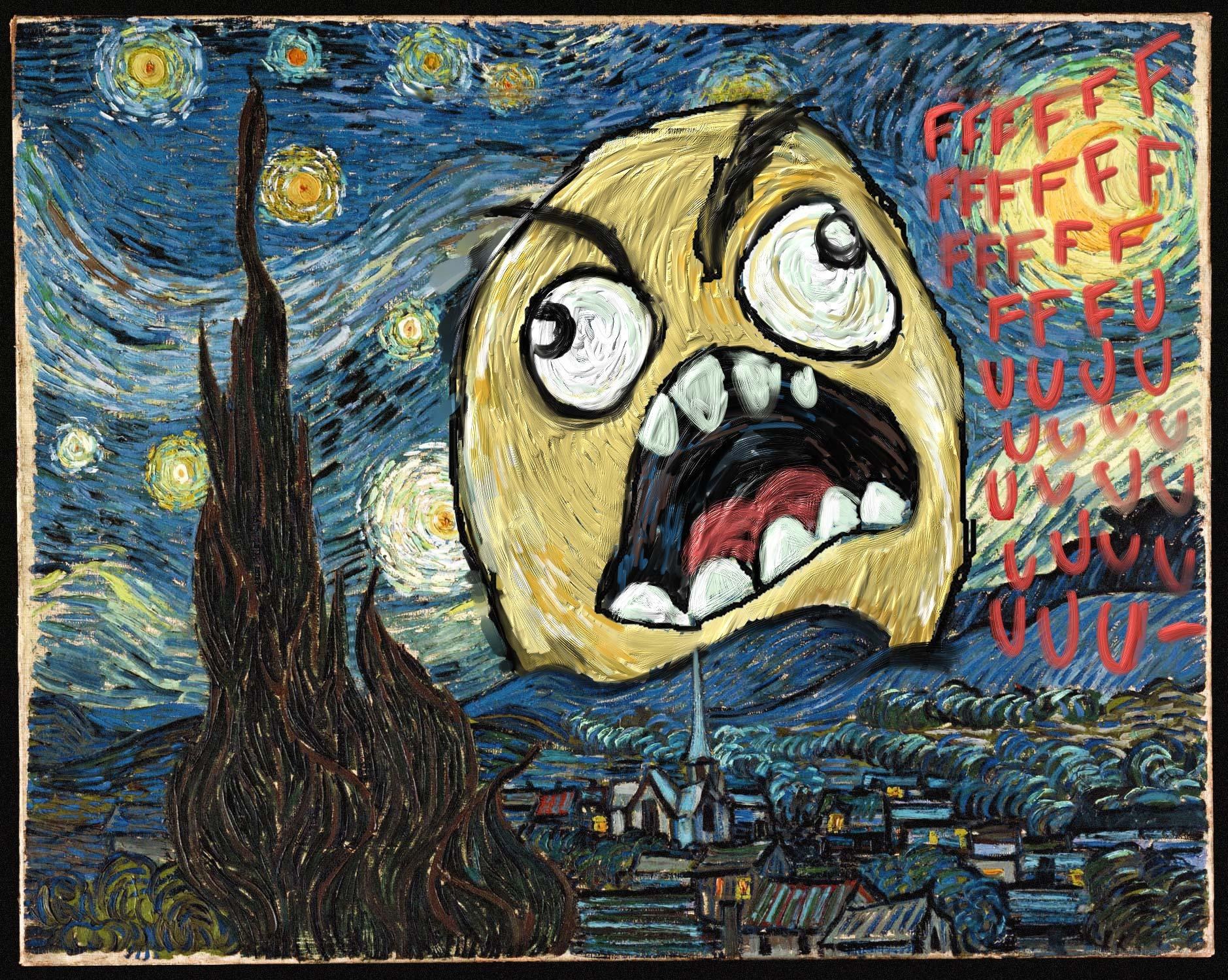 The Scream in Starry Night