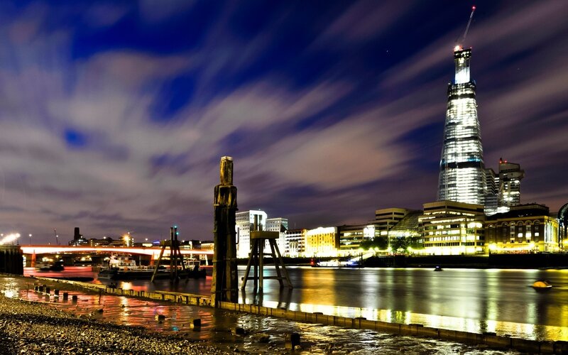 The Shard Skyscraper — Blue, Dramatic, Night, Photograph