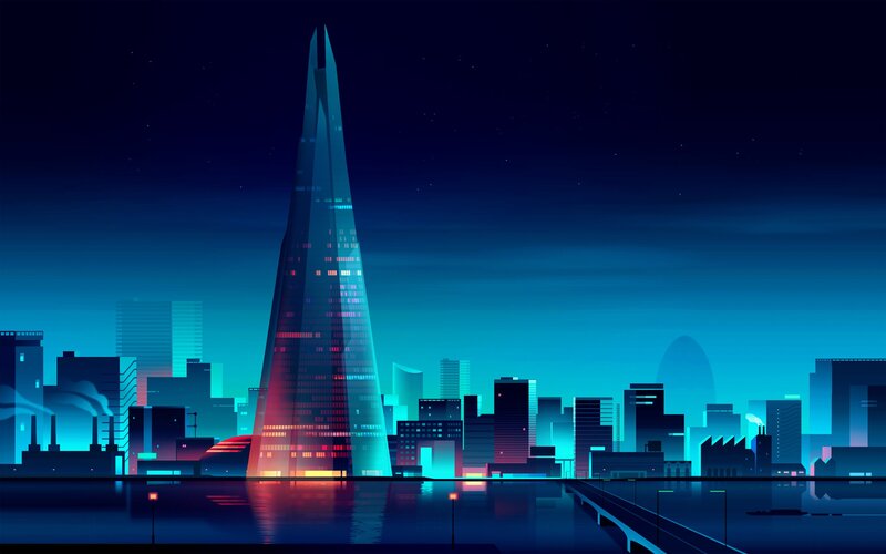 The Shard Skyscraper — Blue, Serene