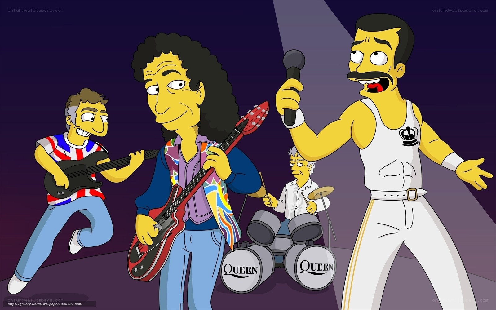 The Simpsons as Queen band
