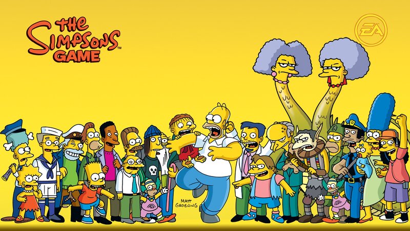 The Simpsons Characters — Yellow, Chaotic, Illustration