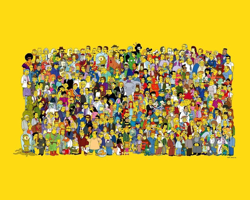 The Simpsons Characters — Yellow, Colorful