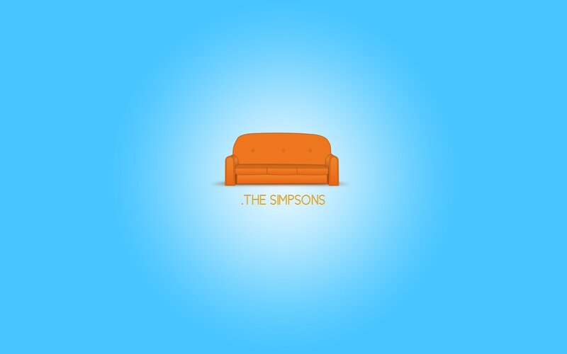 The Simpsons couch logo