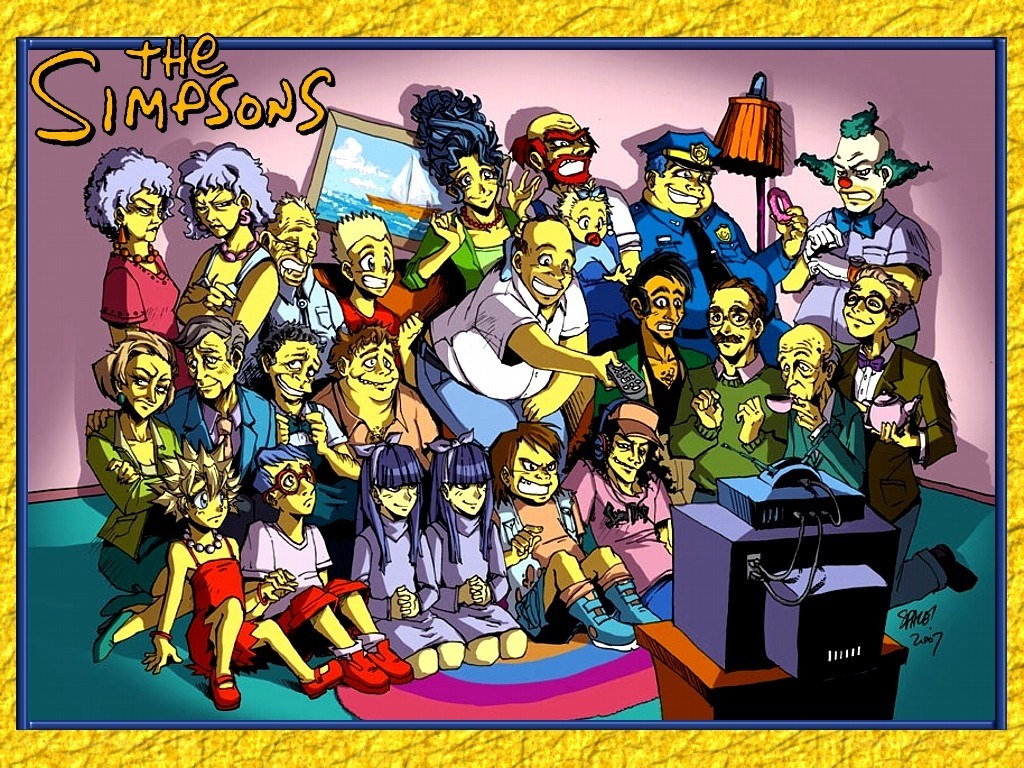 The Simpsons fan art collage