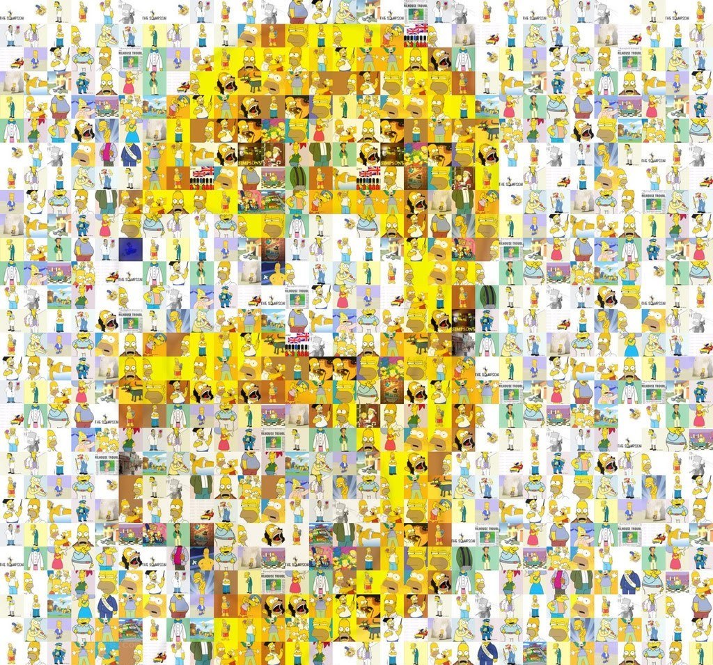The Simpsons mosaic artwork