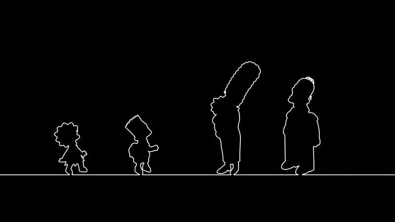 The Simpsons silhouette lineup