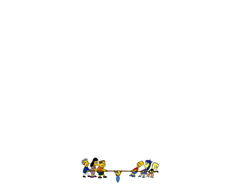 The Simpsons tug-of-war