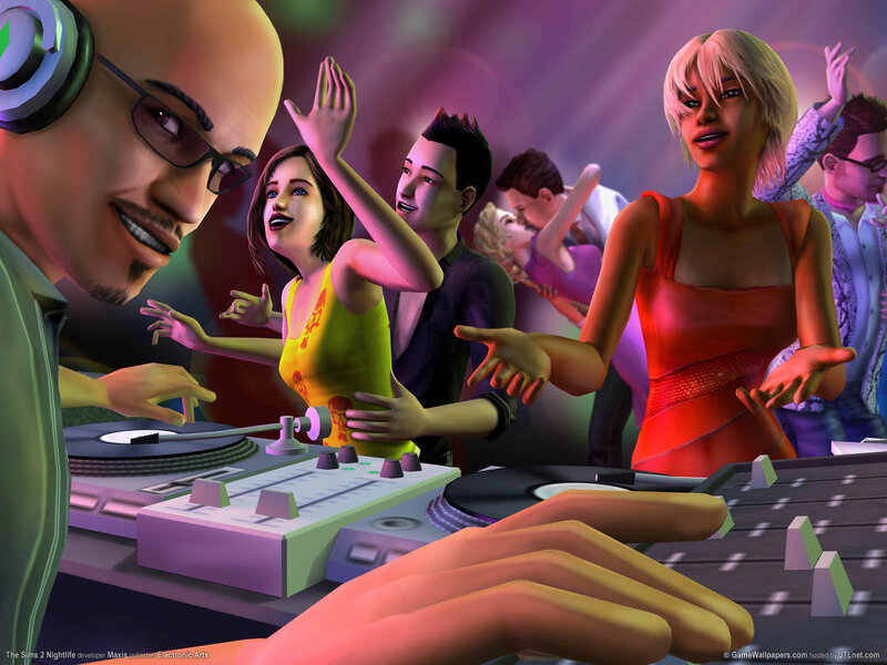 The Sims 2 Nightlife party scene