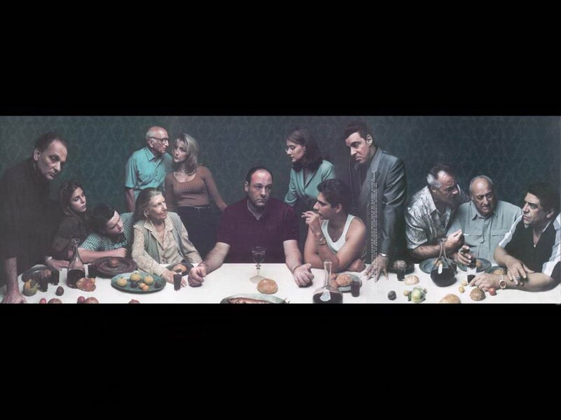 The Sopranos cast at dinner