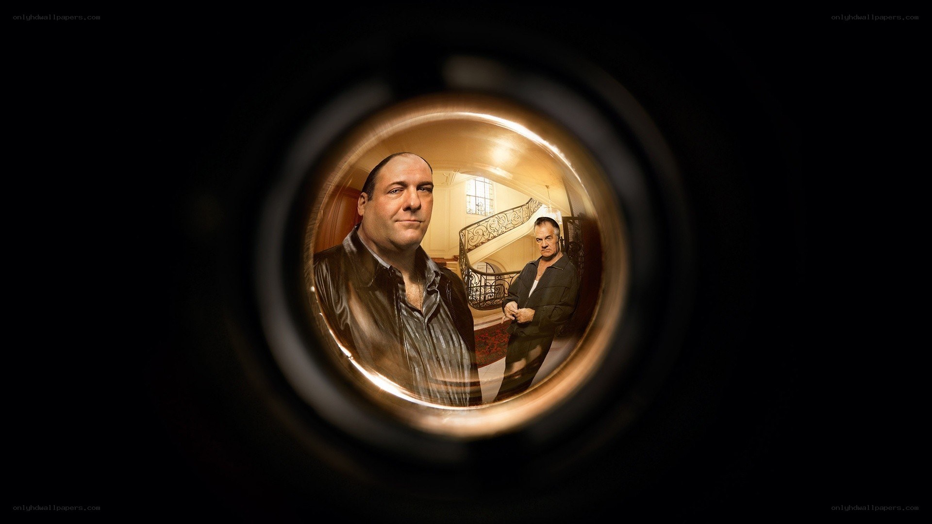 The Sopranos viewing through a peephole